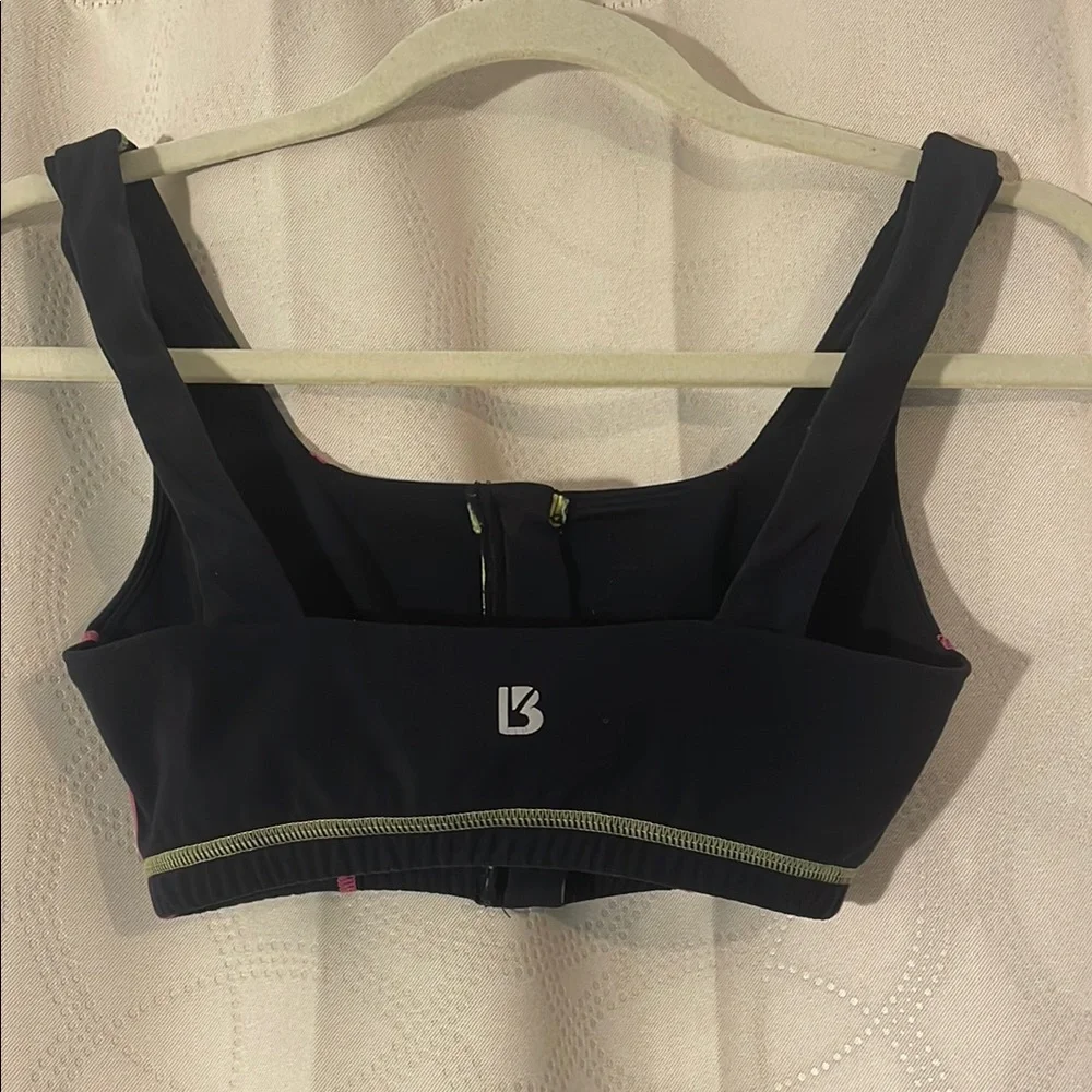 BuffBunny Black and Pink Women's Top with Yellow Zipper - Picture 3 of 3